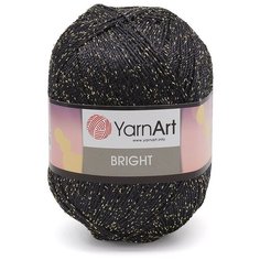 Пряжа YarnArt Bright 90гр 340м (80% полиамид, 20% металлик) (105 черный-золото) 6 шт