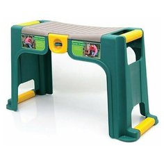 Скамейка- перевертыш садовая Helex с органайзером, зеленый/желтый