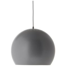 Лампа подвесная Ball, ?40 см, серая матовая, серый шнур Frandsen