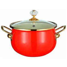 Кастрюля с крышкой 4,0 л (Ø20 см) ZEIDAN Z-80116-01 Scarlet