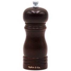 Мельница Bisetti, SPICE&CO, для соли и перца, деревянная, цвет грецкий орех, 14 см