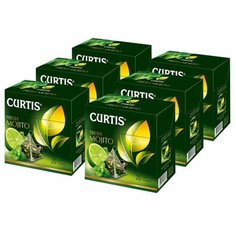 Чай зеленый Curtis Fresh Mojito в пирамидках, 20 шт., 6 уп.