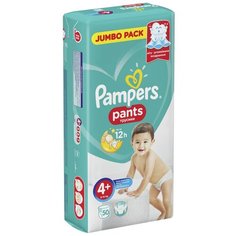 Подгузники-трусики Pampers Pants, 9-15 кг, размер 4+, 50 шт