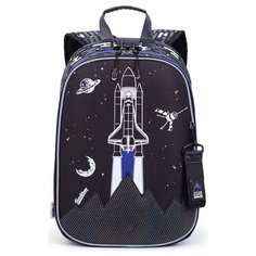 Ранец школьный Seventeen SKIB-UT7-866L, с EVA панелью, кодовый замок, черный, для мальчиков.