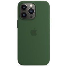 Чехол Apple Силиконовый чехол MagSafe для iPhone 13 Pro, «зелёный клевер»