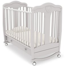 Кроватка Гандылян Мишель колесо-качалка (белый)