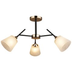 Люстра IMEX MD.1253-3-S BK+FGD, E27, 180 Вт, кол-во ламп: 3 шт., цвет плафона: белый