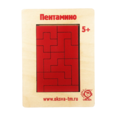 Головоломка Оксва Пентамино ОКГ-018 красный