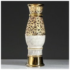 Ваза напольная "Осень", резка, золотистая, 65 см Керамика ручной работы