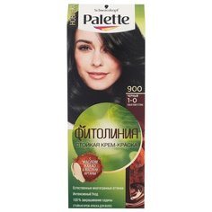 Palette Фитолиния Стойкая крем-краска для волос, 900 1-0 черный, 110 мл
