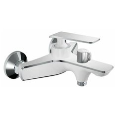 Haiba Смеситель для ванны с коротким изливом и душевой лейкой, белый-хром