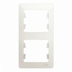 Рамка 2-м Glossa верт. перламутр SchE GSL000606 Schneider Electric