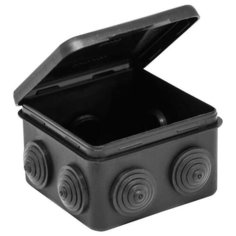 Коробка распределительная ОП 80х80х50мм (откид. крышка)УХЛ1 IP54 черн. Ruvinil 67040МЧ