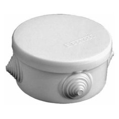 Коробка распределительная ОП d90х45мм IP54 4 выхода 4 гермоввода крышка защелкивающаяся сер. Epplast 140142 E.P.Plast