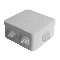 Коробка распределительная ОП 84х84х45мм IP54 7 выходов 3 гермоввода крышка защелкивающаяся сер. Epplast 120072 E.P.Plast