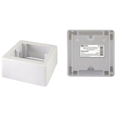 Коробка установочная ОП 88х88х44 мм, универсальная, подъемная, белая, IP20, инд. штрихкод TDM SQ1401-0231