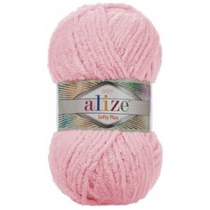Пряжа Alize Softy Plus 100г 120м (100% микрополиэстер) (31 светло-розовый) 5 шт