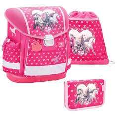 Belmil Ранец Classy Horse Love Set с наполнением (403-13/O/9/SET), розовый