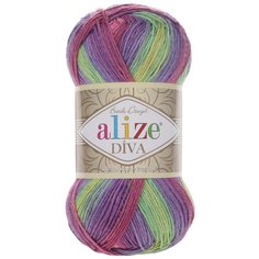 Пряжа ALIZE Diva batik 100гр. 350м. (100% микрофибра) ТУ (3241 секционный) 5 шт
