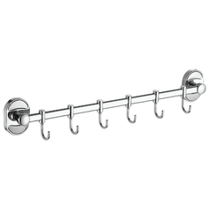 Вешалка настенная FASHUN A1915-6, хром, 6 крючков