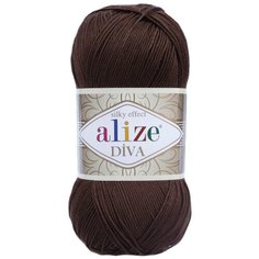 Пряжа ALIZE Diva 100гр. 350м. (100% микрофибра) ТУ (26 коричневый) 5 шт
