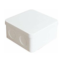 Открытой установки Электропромпласт Коробка распределительная ОП 84х84х45мм IP54 7 выходов без гермовводов крышка защелкивающаяся бел. Epplast 125101 E.P.Plast