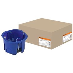 Установочная коробка СП D65х45мм, саморезы, пл. лапки, синяя, IP20, TDM SQ1403-8022