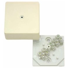 Коробка распределительная ОП 60х60х30мм с клемм. бел. HEGEL КРК2701