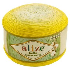 Пряжа Alize Bella Ombre Batik 250г 900м (100% хлопок) (7414 желтый) 2 шт
