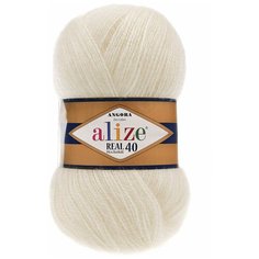 Пряжа ALIZE Angora real 40 100 гр. 480м (40% шерсть, 60% акрил) (450 жемчужный) 5 шт