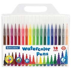 BRAUBERG Набор фломастеров Premium. Классические, 18 шт (151935)