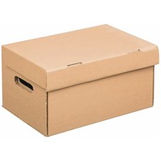 BRAUBERG Короб архивный Делопроизводство с крышкой А4, гофрокартон коричневый