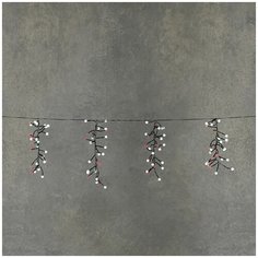 Декор Гирлянда занавес Гроздь Ягод 130 ламп 8 функций таймер мультиколор 120 см Luca Lighting