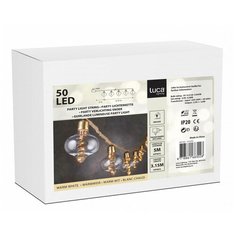 Гирлянда ретро на бечевке с лампочками Luca Lighting теплый белый свет (10 ламп, длина гирлянды 315 см)