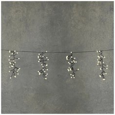 Декор Гирлянда занавес Гроздь Ягод 130 ламп 8 функций таймер теплый белый свет 120 см Luca Lighting