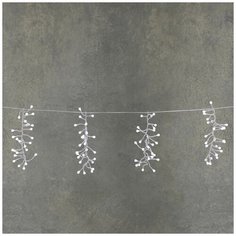 Декор Гирлянда занавес Гроздь Ягод 130 ламп 8 функций таймер холодный свет 120 см Luca Lighting