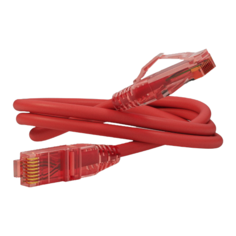 Патч-корд Hyperline PC-LPM-UTP-RJ45-RJ45-C5e-0.3M-LSZH 0.3 м, красный