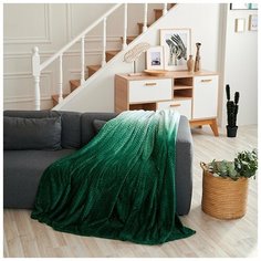 Плед " Деграде", зеленый, 200*220 см Bozhong Home Textile