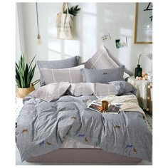 Постельное белье"Розовые сны" евро макси, евромаксиСК-224-50*70-180р, сатин, наволочки 50x70, с простыней на резинке 180*200*23