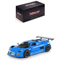 Детская инерционная металлическая машинка Serinity Toys с открывающимися дверями, модель 2010 Gumpert Apollo Sport, синий