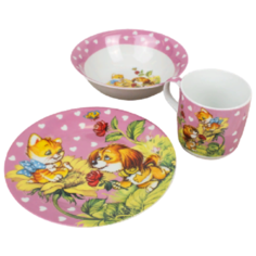 Набор детской посуды, Доляна, Дружба, 3 предмета