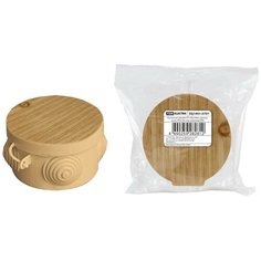 Распаячная коробка ОП D65х40мм, крышка, сосна, IP54, 4вх. инд. штрихкод TDM SQ1401-0701