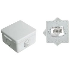 Распаячная коробка ОП 65х65х50мм, крышка, IP54, 4вх. инд. штрихкод TDM SQ1401-0511