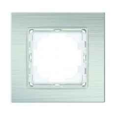 Рамка 1-ая ALEGRA серебро/алюминий 25GS0091 Nilson