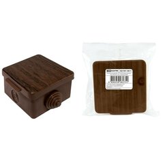 Распаячная коробка ОП 65х65х50мм, крышка, бук, IP54, 4вх. инд. штрихкод TDM SQ1401-0611