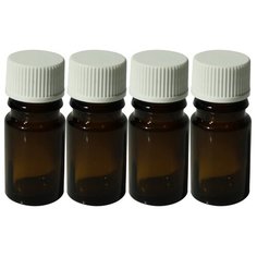 Атомайзер для духов Aromaprovokator темное стекло крышка пластик 5 мл набор 4 шт
