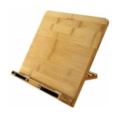 Подставка для книг и планшетов большая бамбуковая BRAUBERG, 34х24 см, регулируемый угол, 237896