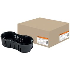 Установочная коробка СП 2-х местная, 141х70х45мм, саморезы, IP20, TDM SQ1402-1017