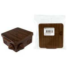 Распаячная коробка ОП 80х80х50мм, крышка, бук, IP54, 7вх. инд. штрихкод TDM SQ1401-0612