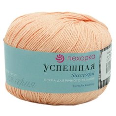 Пряжа Пехорка Успешная, 100 % хлопок, 50 г, 220 м, 10 шт., 18 персик